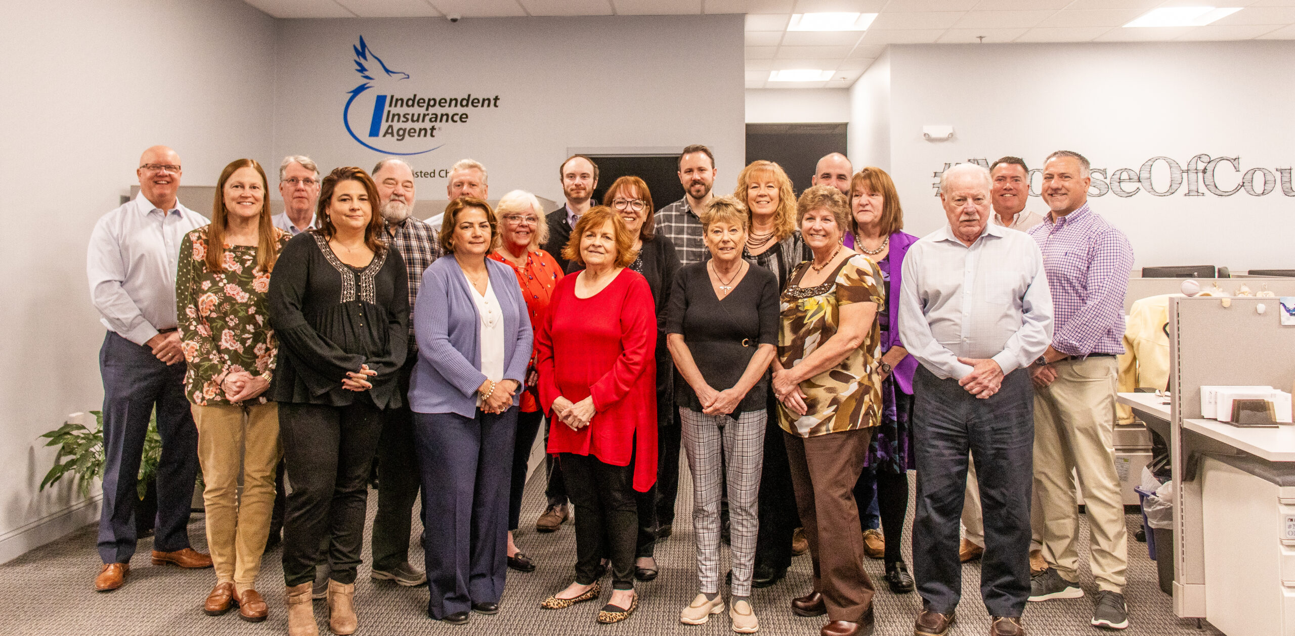 Picture of team members in North Easton office