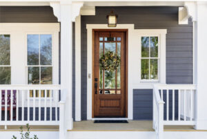 Image of the front porch and door of a nice house