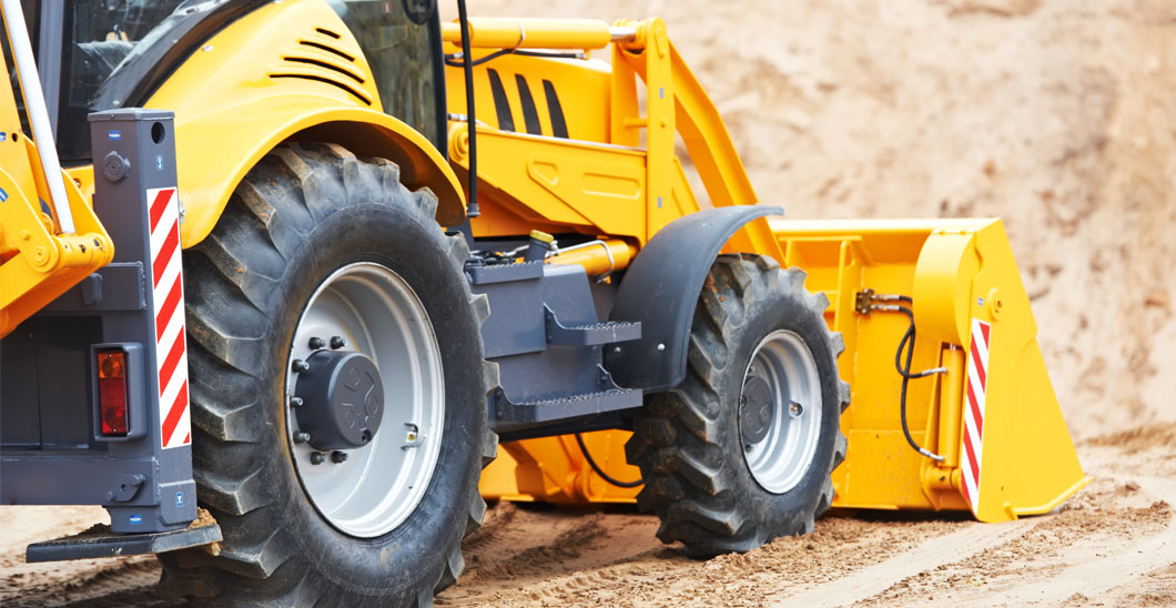 A photo of a backhoe