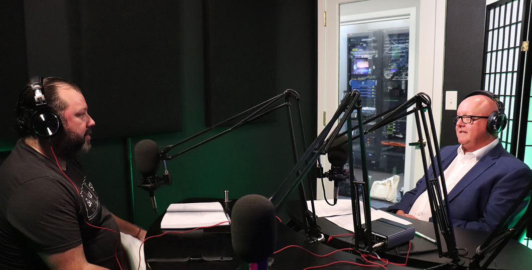 Image of Dan Morse interviewing Joshua Peach from Be Au Sm