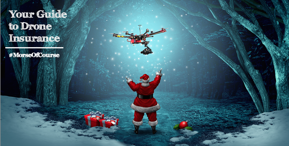 Morse drone insurance featuring Santa